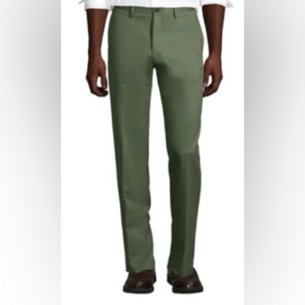(A3) Lands' End Men's‎ Traditional Fit Chino Pants 31x30 Vintage Bayleaf NWOT